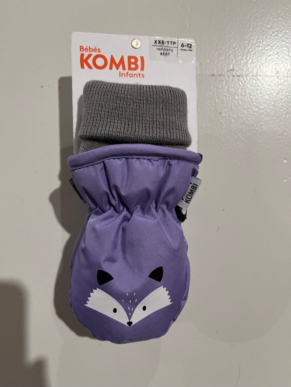 Kombi Infants Lavender Fox Mittens